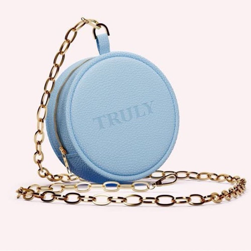 TRULY Blue Mini Bag with Gold Chain | Festival Concert Rave Chic